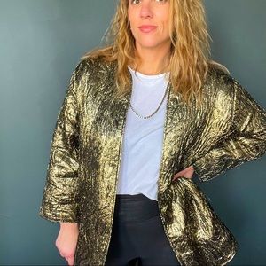 Vintage 1980’s Night Life Jacket in Gold Lame